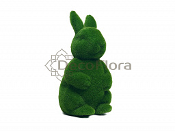 Фигура кролик из мха 25см зеленый 